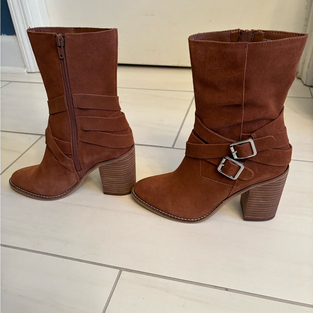 Chelsea & Violet Brown Suede Ankle Boots